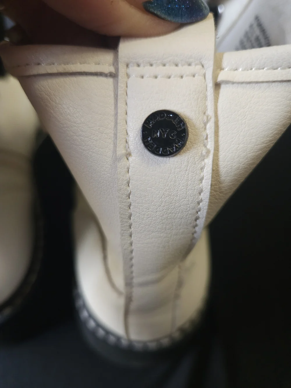 Steve Madden white ankle